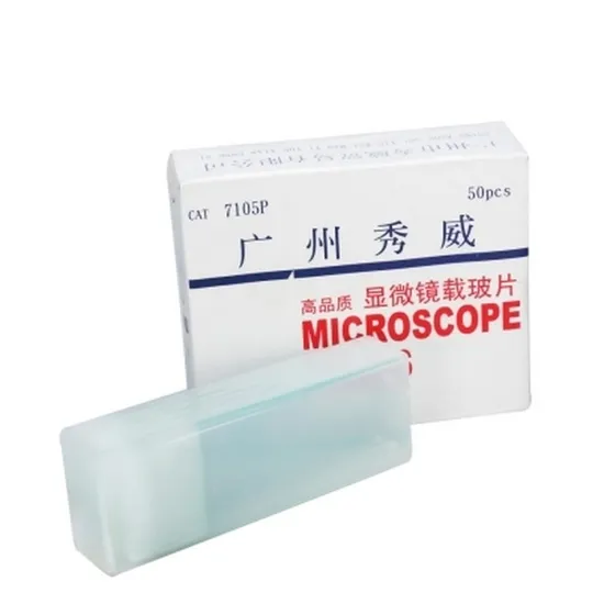 磨砂边缘实验室显微镜载玻片，用于详细的细胞培养实验室研究